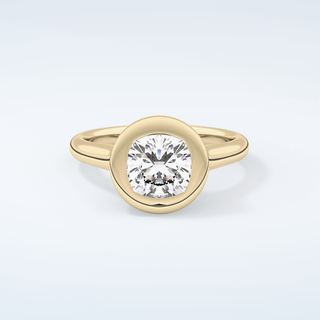 2.0 CT Cushion Cut Solitaire Bezel Moissanite Engagement Ring 1