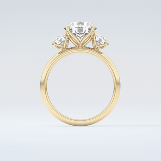 1.5 CT Round Cut Three Stone Moissanite Engagement Ring 2