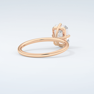 2.0 CT Emerald Cut Solitaire Moissanite Engagement Ring 9