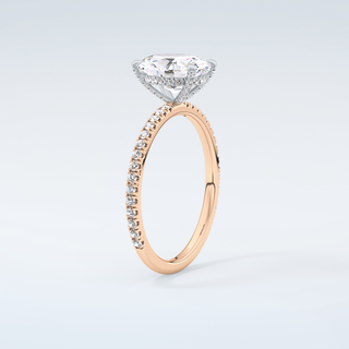 2.0 CT Oval Cut Pave & Hidden Stone Moissanite Engagement Ring 12