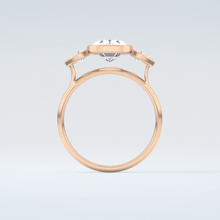 1.5 CT Oval Cut Three Stone Moissanite Engagement Ring 8