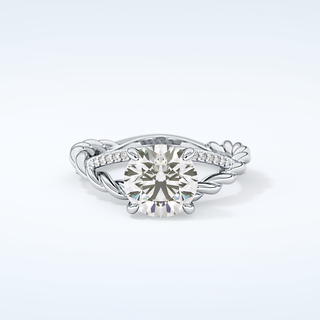 2.0 CT Round Cut Split Shank Moissanite Engagement Ring 13