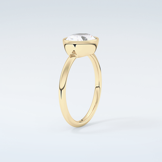 1.25 CT East West Oval Cut Bezel Style Moissanite Engagement Ring 6