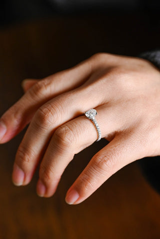 Stunning 1.0 - 2.0 CT Oval Moissanite Engagement Ring with Cathedral Design 6