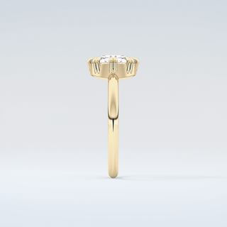 1.5 CT Rose Cut Solitaire Style Moissanite Engagement Ring 5