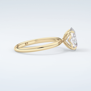 1.5 CT Oval Cut Solitaire Moissanite Engagement Ring 4