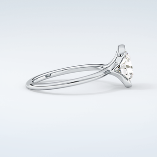 2.0 CT Round Cut Half Bezel Moissanite Engagement Ring 16