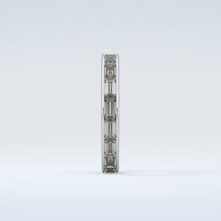 1.87 TCW Baguette Shaped Moissanite Wedding Band 17