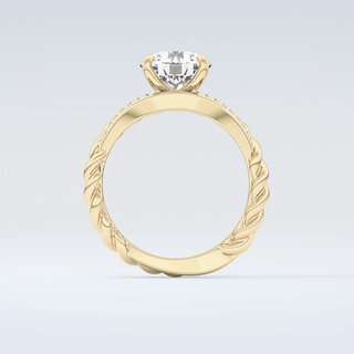 2.0 CT Round Cut Split Shank Moissanite Engagement Ring 2