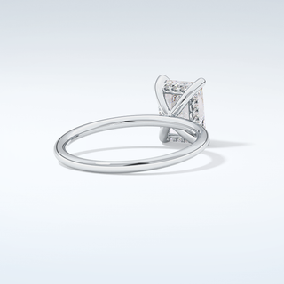 2.0 CT Radiant Cut Hidden Halo Moissanite Engagement Ring 15