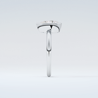 1.25 CT Pear Cut Bezel Style Moissanite Engagement Ring 17