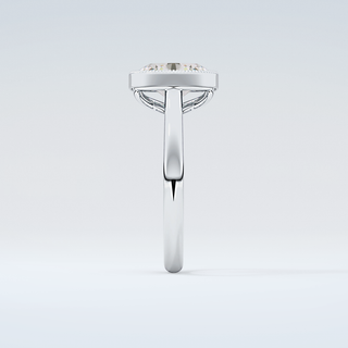 1.5 CT Oval Cut Bezel Style Moissanite Engagement Ring 17