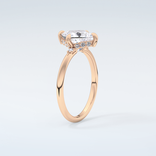 2.0 CT  Princess Cut Hidden Halo Moissanite Engagement Ring 12