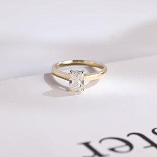 Stunning 1.5 - 2.5 CT Cushion Moissanite Engagement Ring with Hidden Halo Design 1