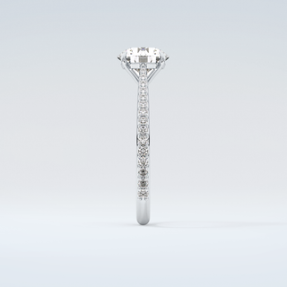 1.5 CT Round Cut Pave Moissanite Engagement Ring 17