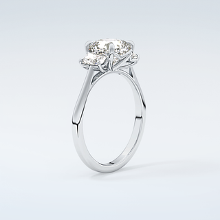 2.0 CT Cushion Cut Three Stone Moissanite Engagement Ring 18