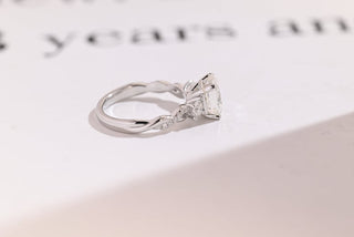 Stunning 1.0 - 2.0 CT Asscher Moissanite Engagement Ring With Twisted Pave Design 9
