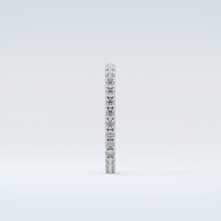 0.74 TCW Round Shaped Moissanite Wedding Band 17