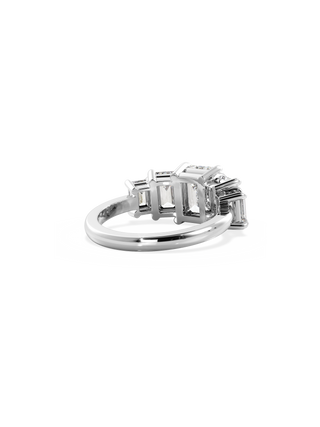 2 CT Round Three Stones Lab Grown Diamond Engagement Ring