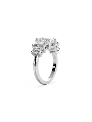 2 CT Round Three Stones Lab Grown Diamond Engagement Ring