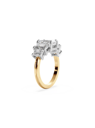 2 CT Round Three Stones Lab Grown Diamond Engagement Ring