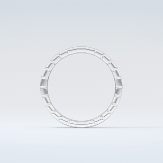 0.44 TCW Baguette Shaped Moissanite Wedding Band 14