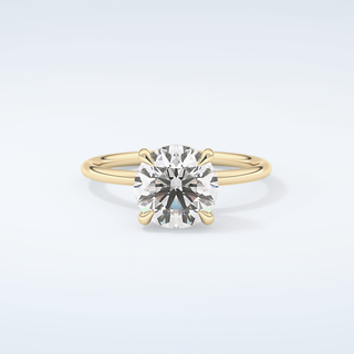 2.0 CT Round Cut Hidden Halo Moissanite Engagement Ring 1