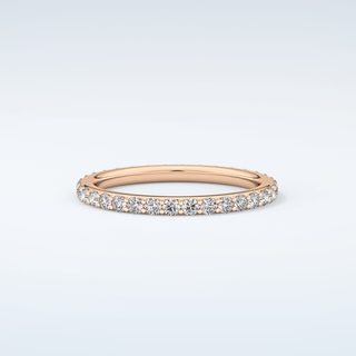 0.74 TCW Round Shaped Moissanite Wedding Band 7