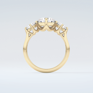 2.0 CT Round Cut Three Stone Moissanite Engagement Ring 2