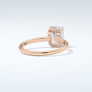 2.0 CT Radiant Cut Hidden Halo Moissanite Engagement Ring 9