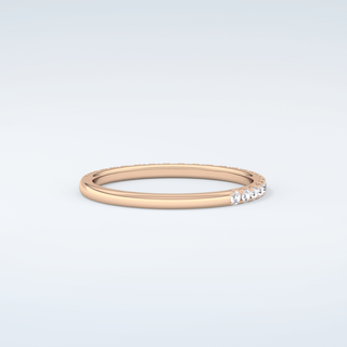 0.18 TCW Round Shaped Moissanite Wedding Band 9