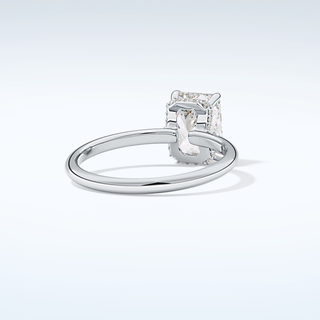 2.0 CT Radiant Cut Hidden Halo Moissanite Engagement Ring 15