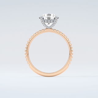 2.0 CT Round Cut Pave & Hidden Stone Moissanite Engagement Ring 8