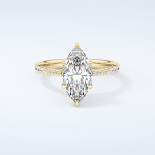 1.5 CT Marquise Cut Pave Style Moissanite Engagement Ring 1