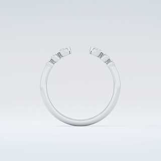 0.22 TCW Round Shaped Moissanite Wedding Band 14