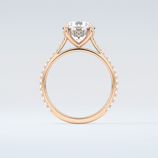 2.0 CT Round Cut Pave Hidden Halo Moissanite Engagement Ring 8