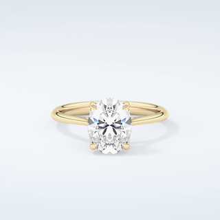 1.5 CT Oval Cut Solitaire Style Moissanite Engagement Ring 1