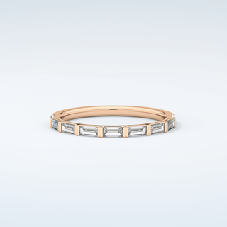 0.54 TCW Baguette Shaped Moissanite Wedding Band 7