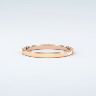 1.1 TCW Round Shaped Moissanite Wedding Band 9