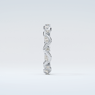 0.56 TCW Round & Marquise Shaped Moissanite Wedding Band 17