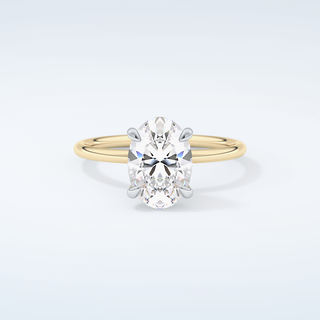 2.0 CT Oval Cut Solitaire Moissanite Engagement Ring 1
