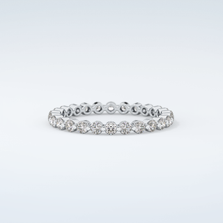 0.69 TCW Round Shaped Diamond Eternity Moissanite Wedding Band 15