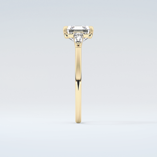 2.0 CT Asscher Cut Three Stone Moissanite Engagement Ring 5