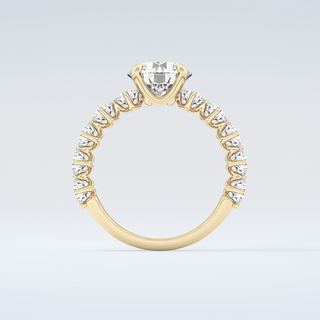 2.0 CT Round Cut Pave Moissanite Engagement Ring 2