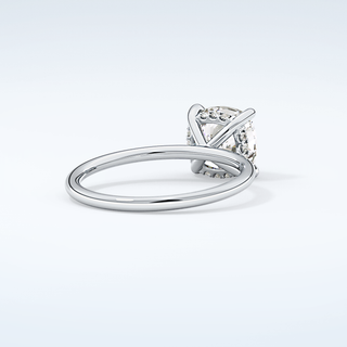 2.0 CT Cushion Cut Hidden Halo Moissanite Engagement Ring 15