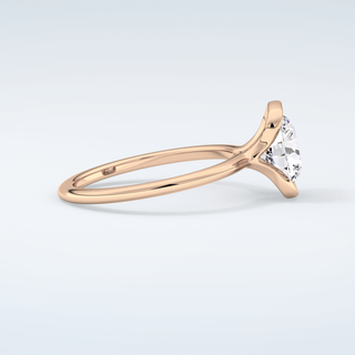 2.0 CT Round Cut Half Bezel Moissanite Engagement Ring 10