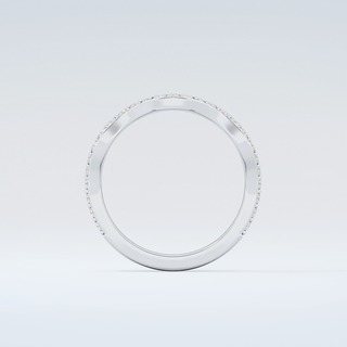 0.58 TCW Round Shaped Moissanite Wedding Band 14