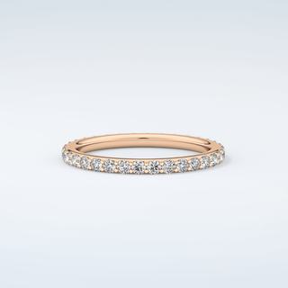 0.74 TCW Round Shaped Moissanite Wedding Band 9