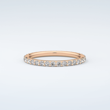 0.74 TCW Round Shaped Moissanite Wedding Band