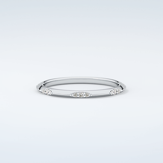 0.09 TCW Round Shaped Moissanite Wedding Band 15